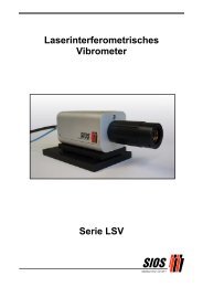 Laserinterferometrisches Vibrometer Serie LSV - SIOS Meßtechnik ...