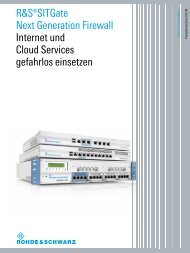 R&S®SITGate Next Generation Firewall - Rohde & Schwarz SIT