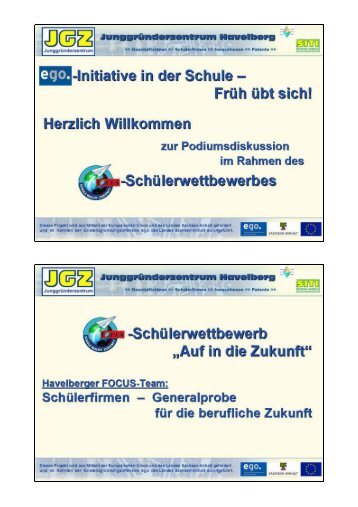 Vortrag zur Podiumsdiskussion (Powerpoint-Folien)