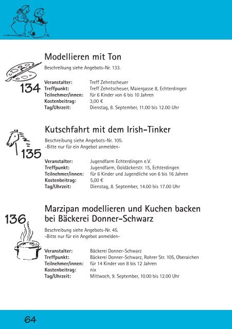 Sommerferienprogramm 2009 - Stadtjugendring Leinfelden ...