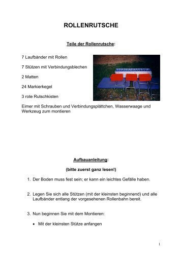 Aufbauanleitung der Rollenrutsche pdf - sjr-sc.juze.de