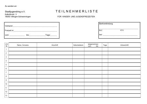 Teilnehmerliste im PDF-Format - SJR-VS