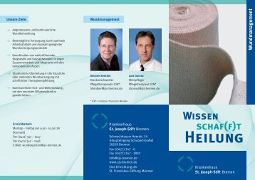 Flyer Wundmanagement - Krankenhaus St. Joseph-Stift Bremen