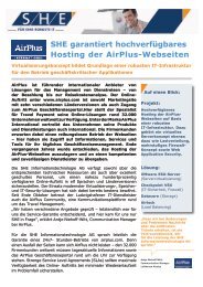Referenz Lufthansa Airplus Servicekarten GmbH - SHE ...