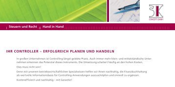 IHR contRolleR Ã¢Â€Â“ eRfolgReIcH planen und Handeln - SK CONCEPT