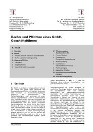 Rechte und Pflichten eines GmbH- Geschäftsführers - SK CONCEPT