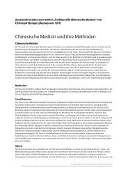 Chinesische Medizin und ihre Methoden - Shen Men Institut