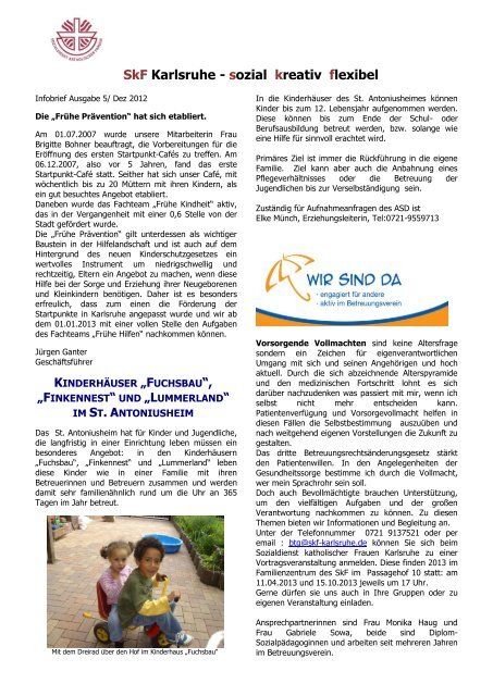 Newsletter 5.2012 - Sozialdienst katholischer  Frauen in Karlsruhe