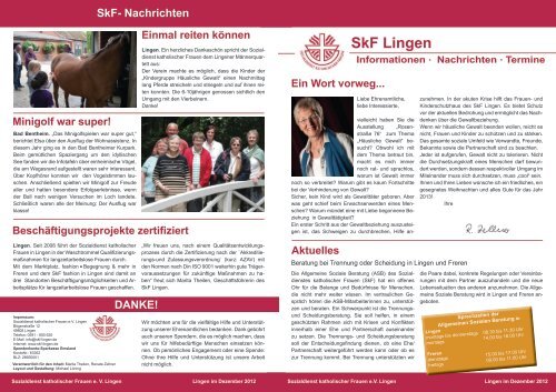 SkF Lingen Newsletter Dezember 2012
