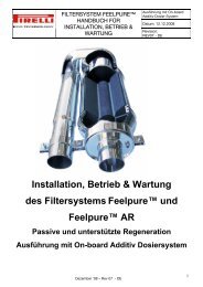 Installation, Betrieb & Wartung des Filtersystems ... - SK Handels AG