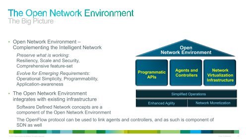 Cisco Open Network Environment (Cisco ONE) and Software Defined Networking (SDN)