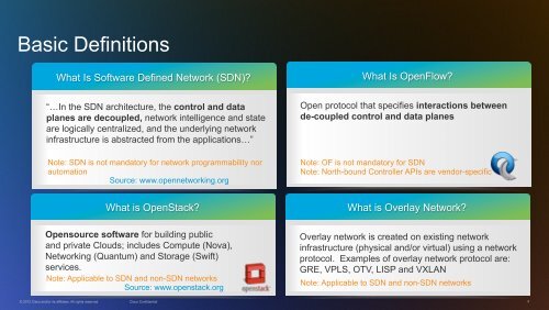 Cisco Open Network Environment (Cisco ONE) and Software Defined Networking (SDN)