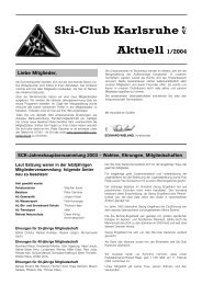 SCK Aktuell 2004-1 - Ski-Club Karlsruhe eV