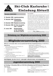 SCK Aktuell 2000-1 - Ski-Club Karlsruhe eV