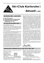 SCK Aktuell 2001-1 - Ski-Club Karlsruhe eV