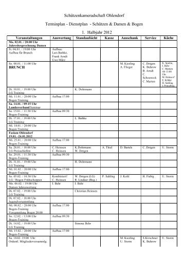 Link Dienstplan 01.2012 - SK Ohlendorf