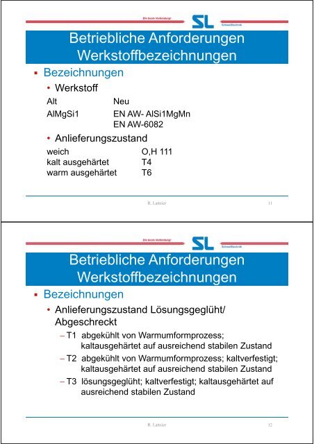 Schweißen von Aluminiumwerkstoffen - SL Schweißtechnik GmbH