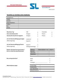 Checkliste zur Erstellung eines Angebotes - SL Schweißtechnik GmbH