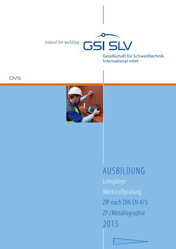 GSI-Katalog Werkstoffprüfung - SLV Duisburg