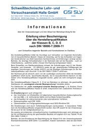Informationsblatt Herstellerqualifikation - SLV Halle