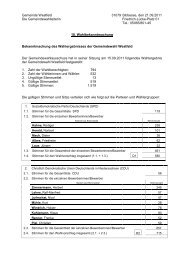 Bekanntmachung Wahlergebnis Westfeld