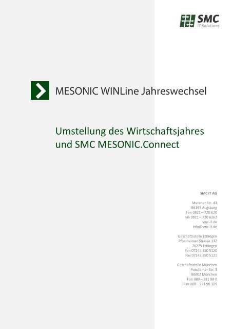 MESONIC WINLine Jahreswechsel Umstellung des ... - SMC IT AG