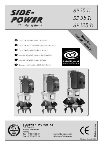 Thruster systems - Side-Power Bugstrahlruder