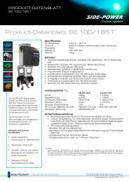 Product-Datenblatt SE 100/185 T - Side-Power Bugstrahlruder