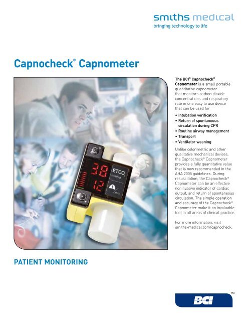 Capnocheck® Capnometer - Smiths Medical