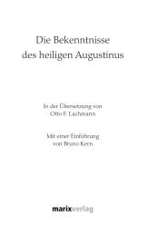 Die Bekenntnisse des heiligen Augustinus - marixverlag.de