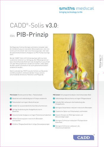 CADDÃ‚Â®-Solis v3.0: das PIB-Prinzip - Smiths Medical