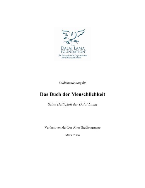 Das Buch der Menschlichkeit - The Dalai Lama Foundation