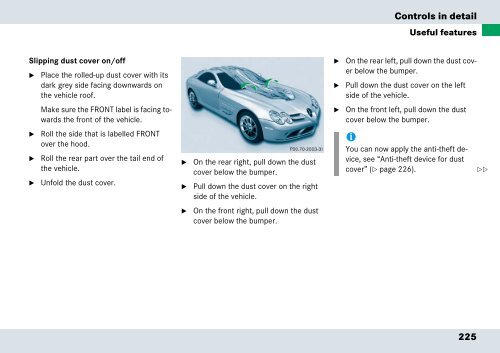 Mercedes-Benz SLR McLaren. Operator's Manual.