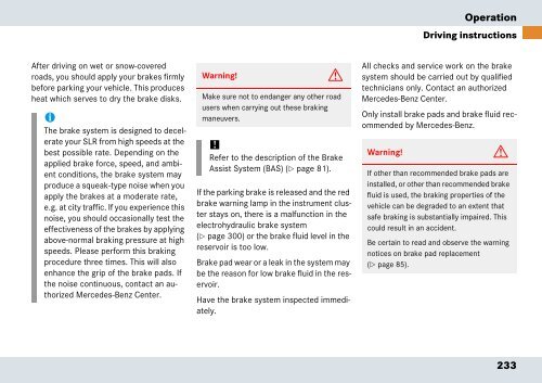 Mercedes-Benz SLR McLaren. Operator's Manual.