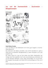 Joy und die Kummerwichte - Druckversion – Mängelexemplar