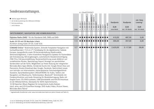 Download Preisliste C-Klasse T-Modell - Mercedes-Benz Deutschland