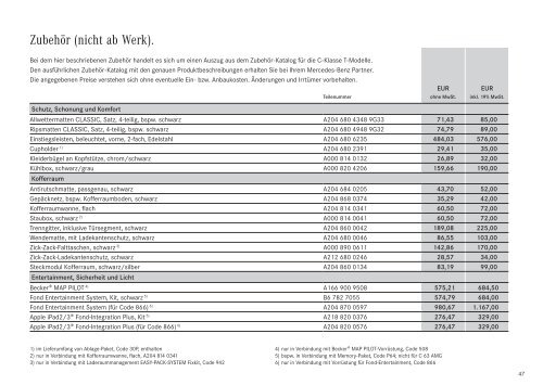 Download Preisliste C-Klasse T-Modell - Mercedes-Benz Deutschland