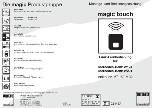 magic touch Funk-Fernbedienung für Mercedes-Benz W124 - ITM.org