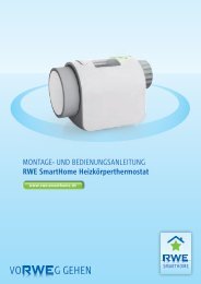 und Bedienungsanleitung RWE SmartHome Heizkörperthermostat