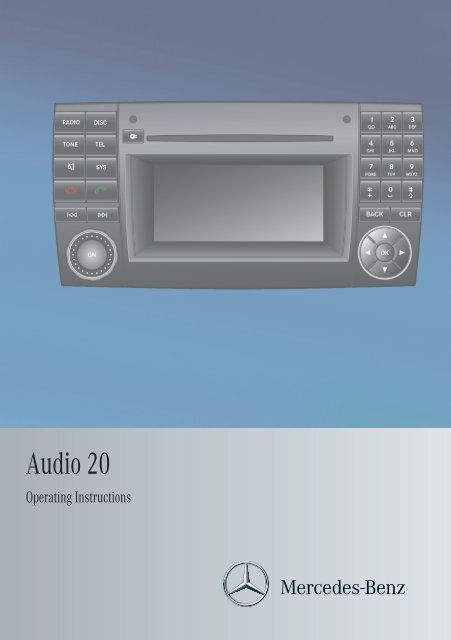 Audio 20 Operating Instructions - Sprinter