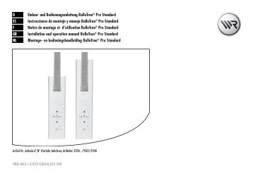 Bedienungsanleitung RolloTron Pro Standard - Rademacher