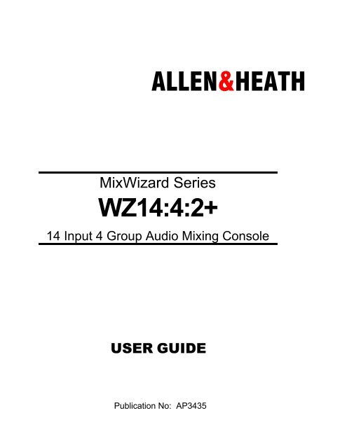 Allen_Heath_WZ140402_Bedienung.pdf - SINUS Event-Technik ...