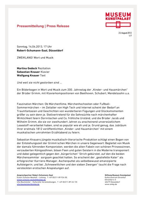 Pressemitteilung | Press Release