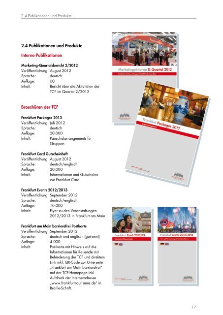 Marketingaktionen III. Quartal 2012 - Tourismus und Congress GmbH