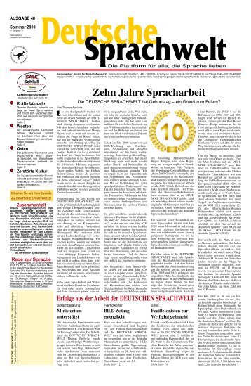 PDF 40 - Deutsche Sprachwelt