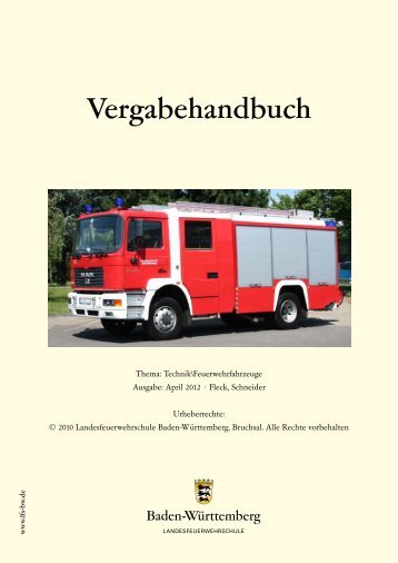 Vergabehandbuch - Landesfeuerwehrschule Baden-Württemberg