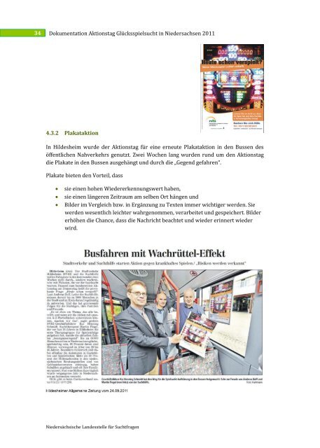 Dokumentation Aktionstag Glücksspielsucht in Niedersachsen ... - NLS