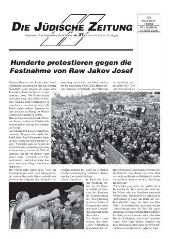 Nummer 27 (08.07.11) - Die Jüdische Zeitung