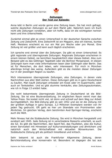 Zeitungen Der Text Zur Episode Anna Lebt In Studieskolen Blog