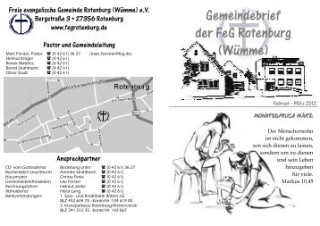 Gemeindebrief 2012 02-03 - Freie evangelische Gemeinde Rotenburg